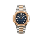 Patek Philippe Nautilus 5711 Blue Dial Two Tone Silver Rose Gold Watch