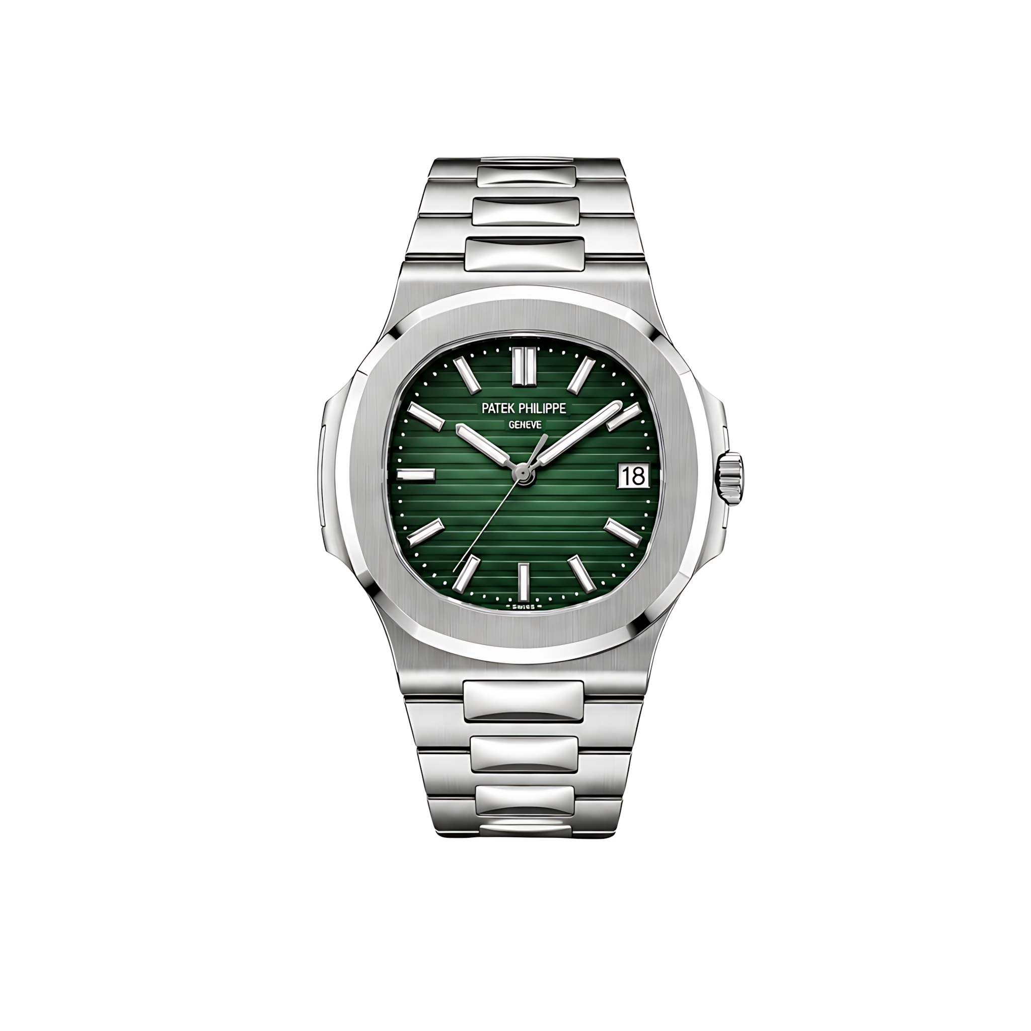 Patek Philippe Nautilus Green Dial Two Tone Silver Watch – Silver & Green & Two Tone