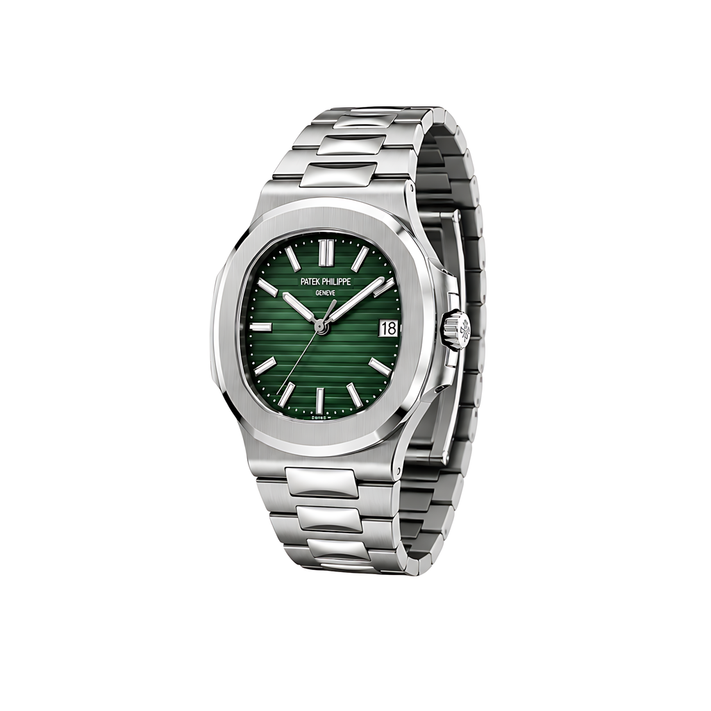 Patek Philippe Nautilus Green Dial Two Tone Silver Watch – Silver & Green & Two Tone