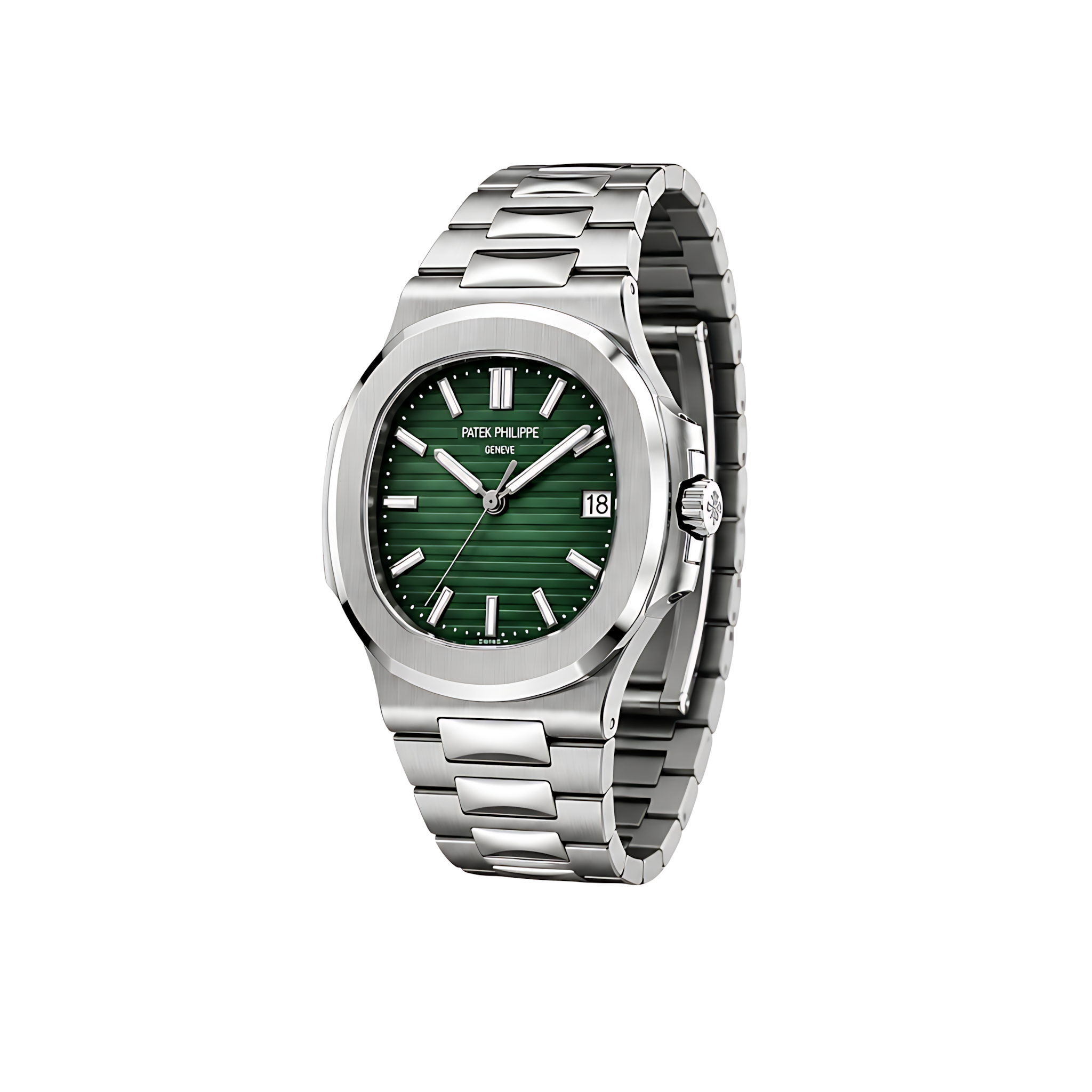 Patek Philippe Nautilus Green Dial Two Tone Silver Watch – Silver & Green & Two Tone