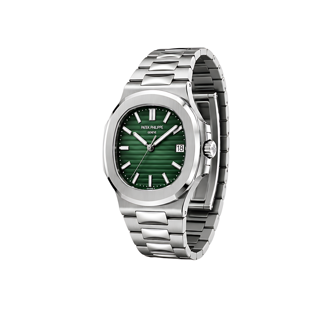 Patek Philippe Nautilus Green Dial Two Tone Silver Watch – Silver & Green & Two Tone