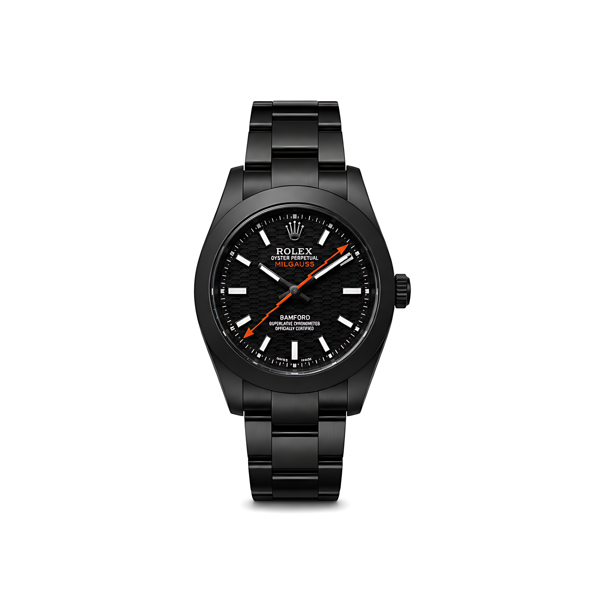 Rolex Milgauss Bamford Honeycomb Dial Matte Black Watch – Black & Matte Black & Dial