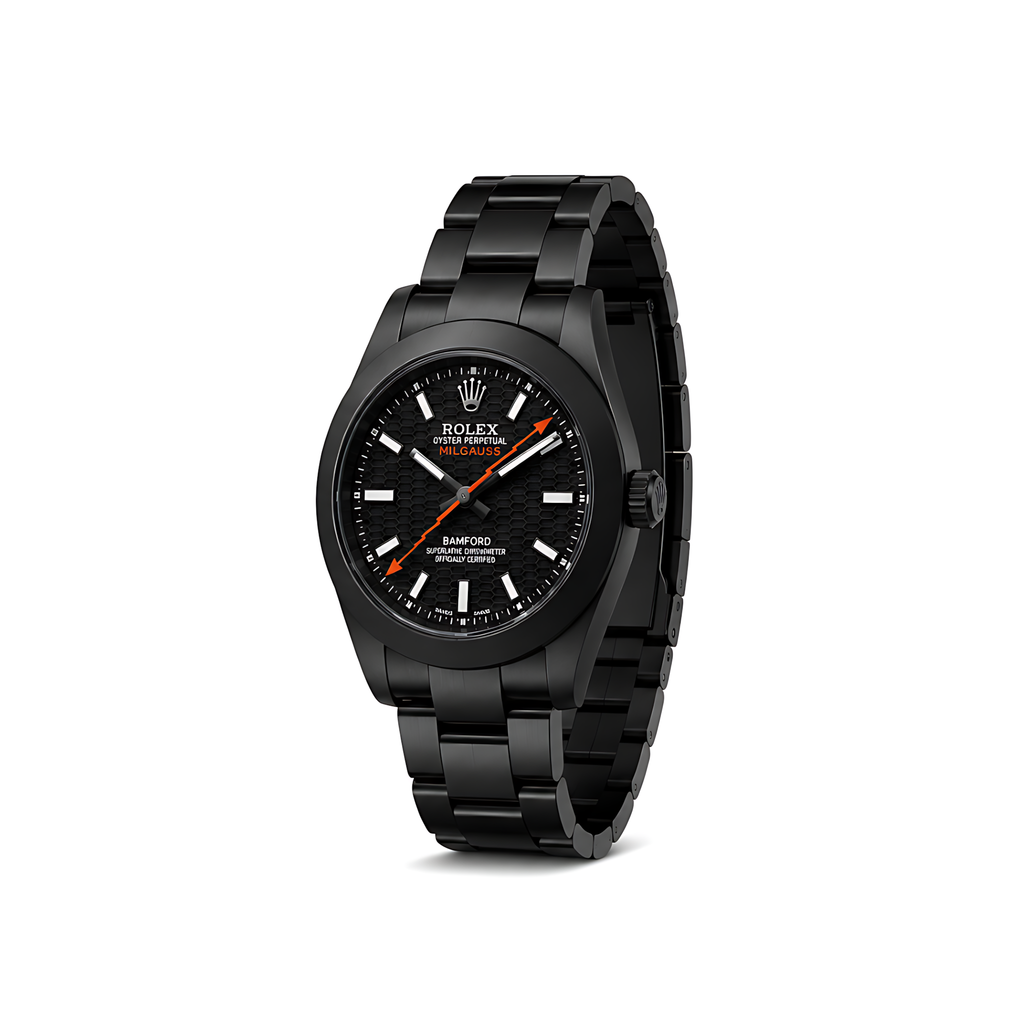 Rolex Milgauss Bamford Honeycomb Dial Matte Black Watch – Black & Matte Black & Dial