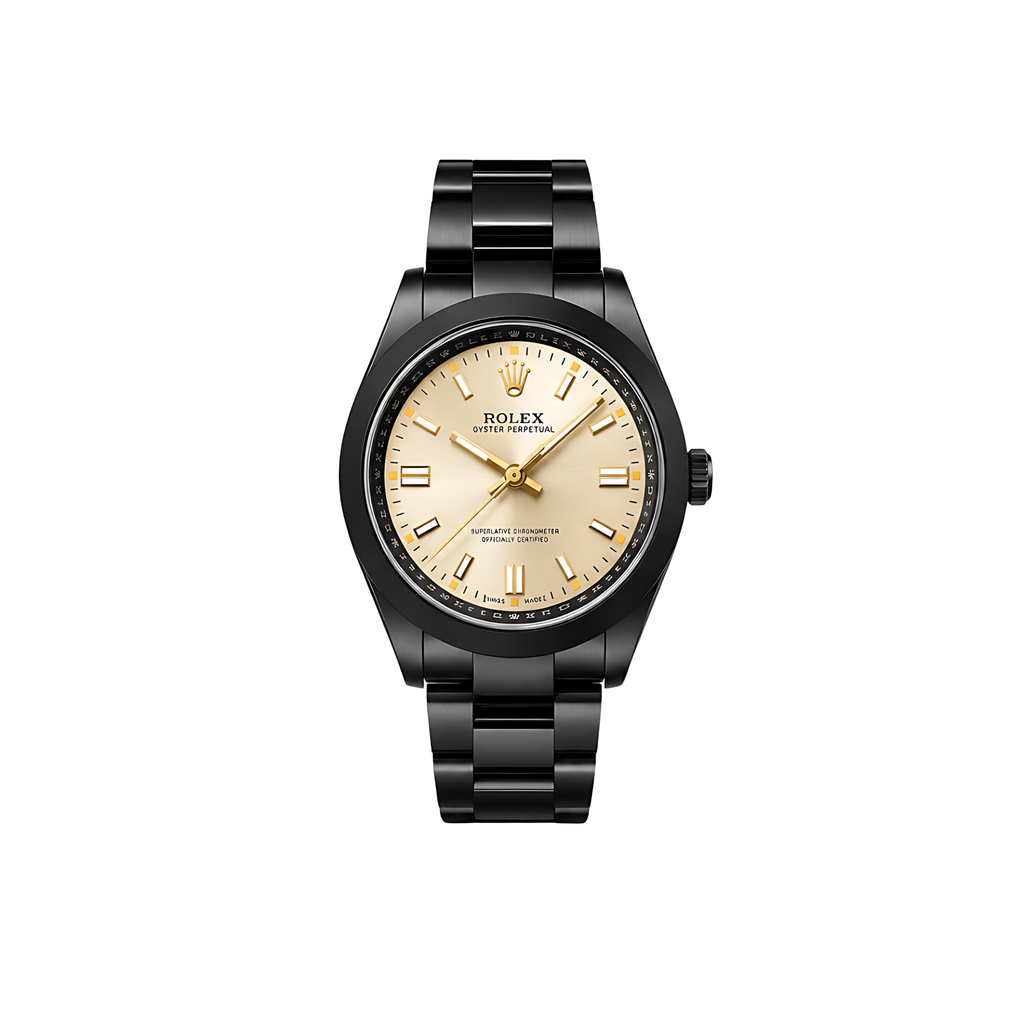 Rolex Milgauss Yellow Dial Matte Black Watch – Black & Yellow & Matte Black