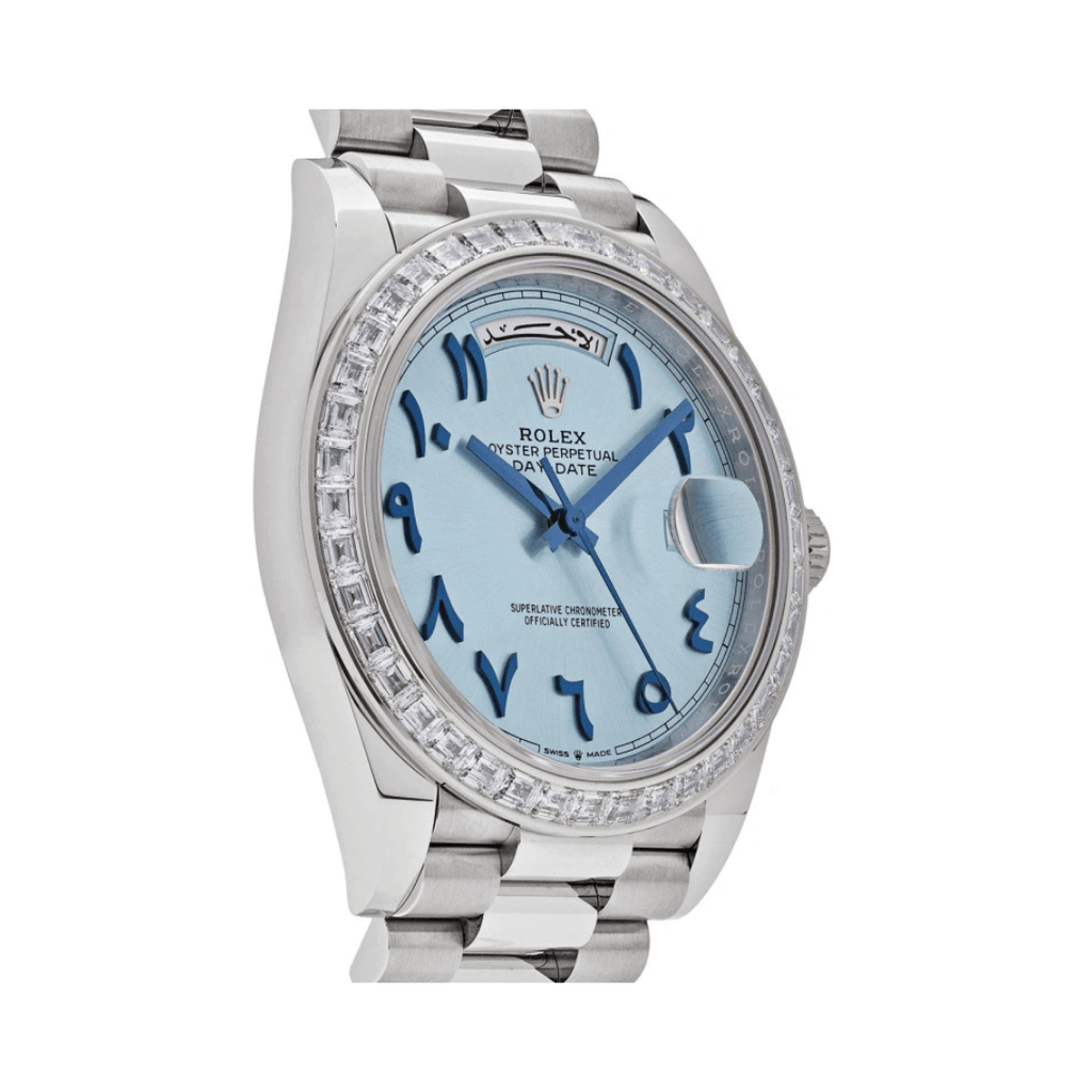 Rolex Numerals Ice Blue Dial Watch – Blue & Dial