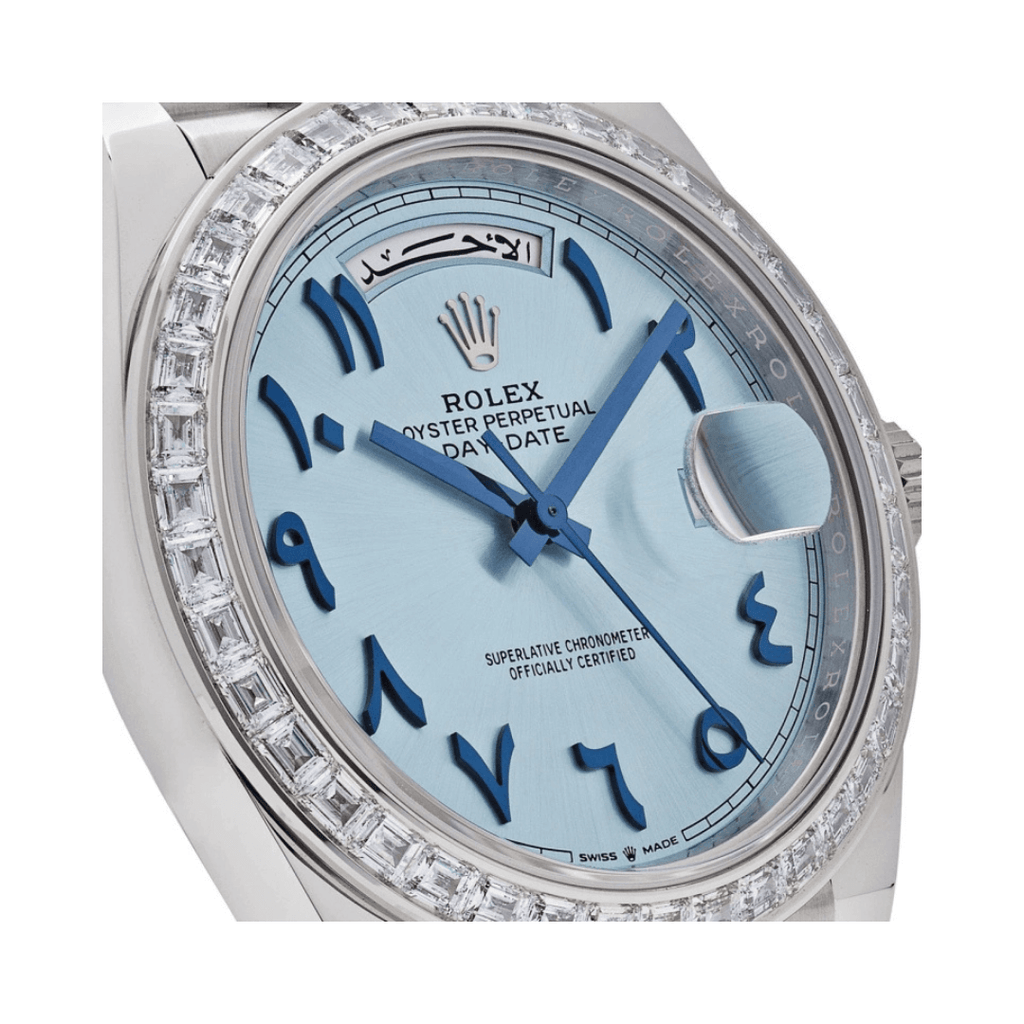 Rolex Numerals Ice Blue Dial Watch – Blue & Dial