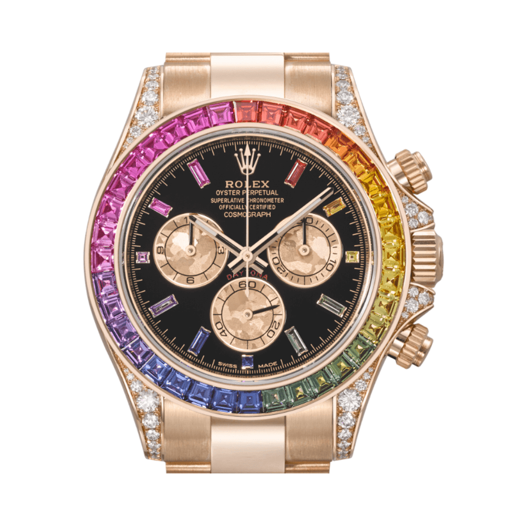 Rolex Rainbow Black Dial Watch – Black & Dial