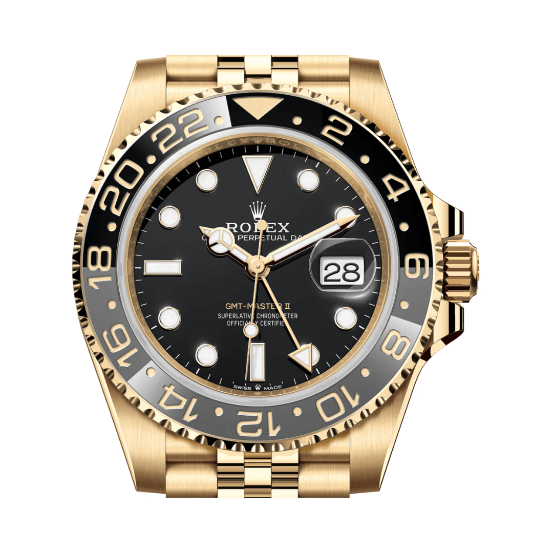 Rolex Yellow Gold Black Dial Watch – Black & Gold & Yellow
