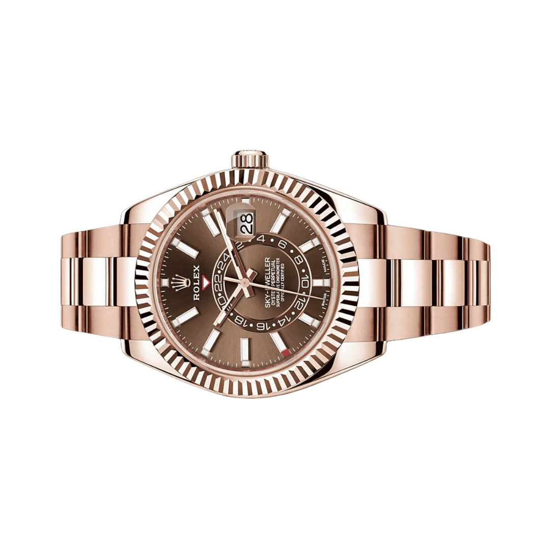 Rolex Everose Chocolate Index Dial Watch