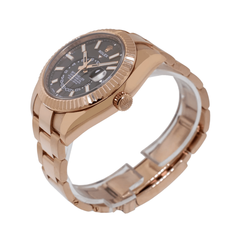 Rolex Everose Chocolate Index Dial Watch