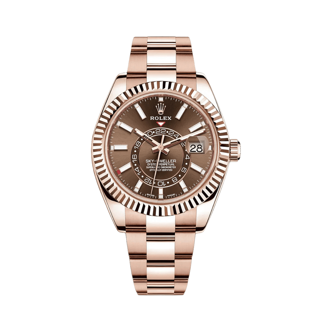 Rolex Everose Chocolate Index Dial Watch