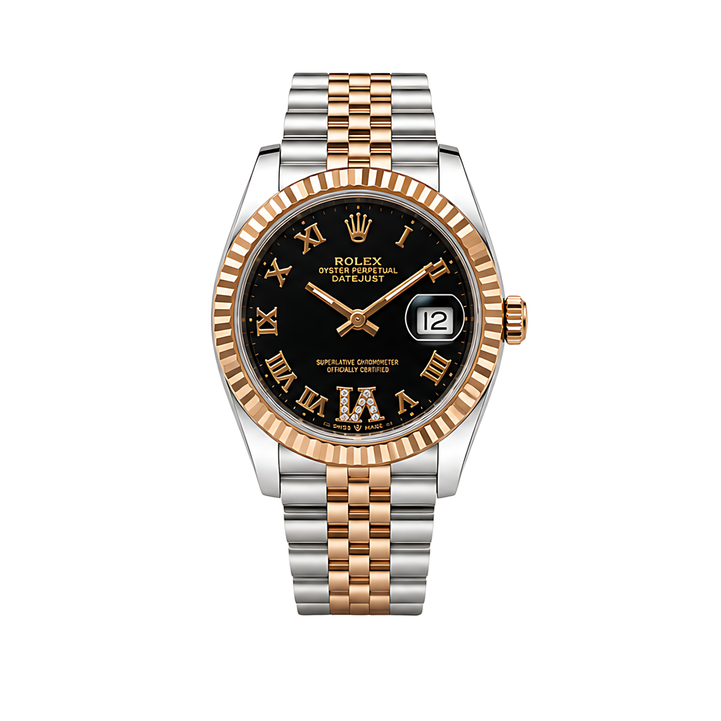 Rolex Datejust Black Diamond Dial Silver Watch – Black & Silver & Diamond