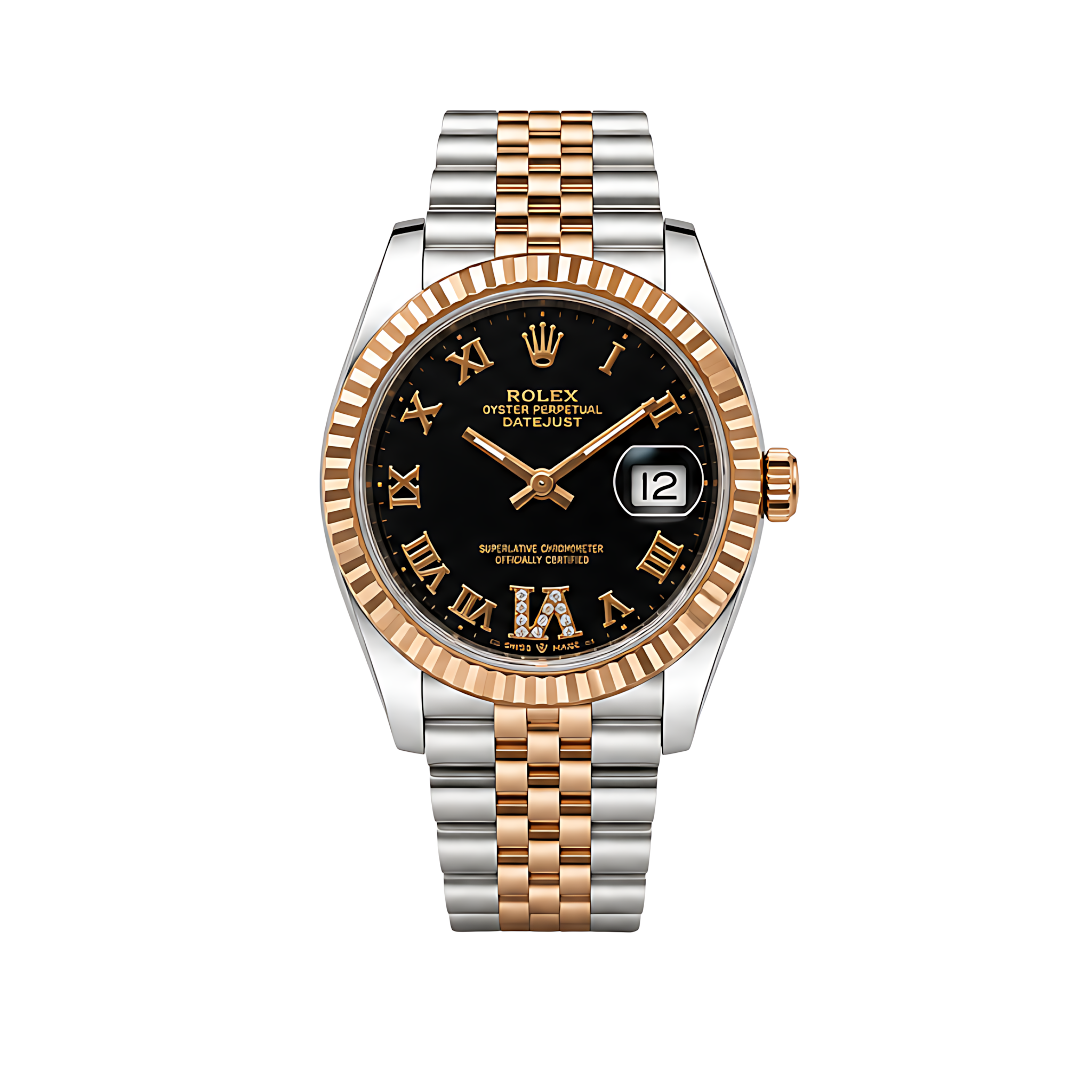 Rolex Datejust Black Diamond Dial Silver Watch – Black & Silver & Diamond