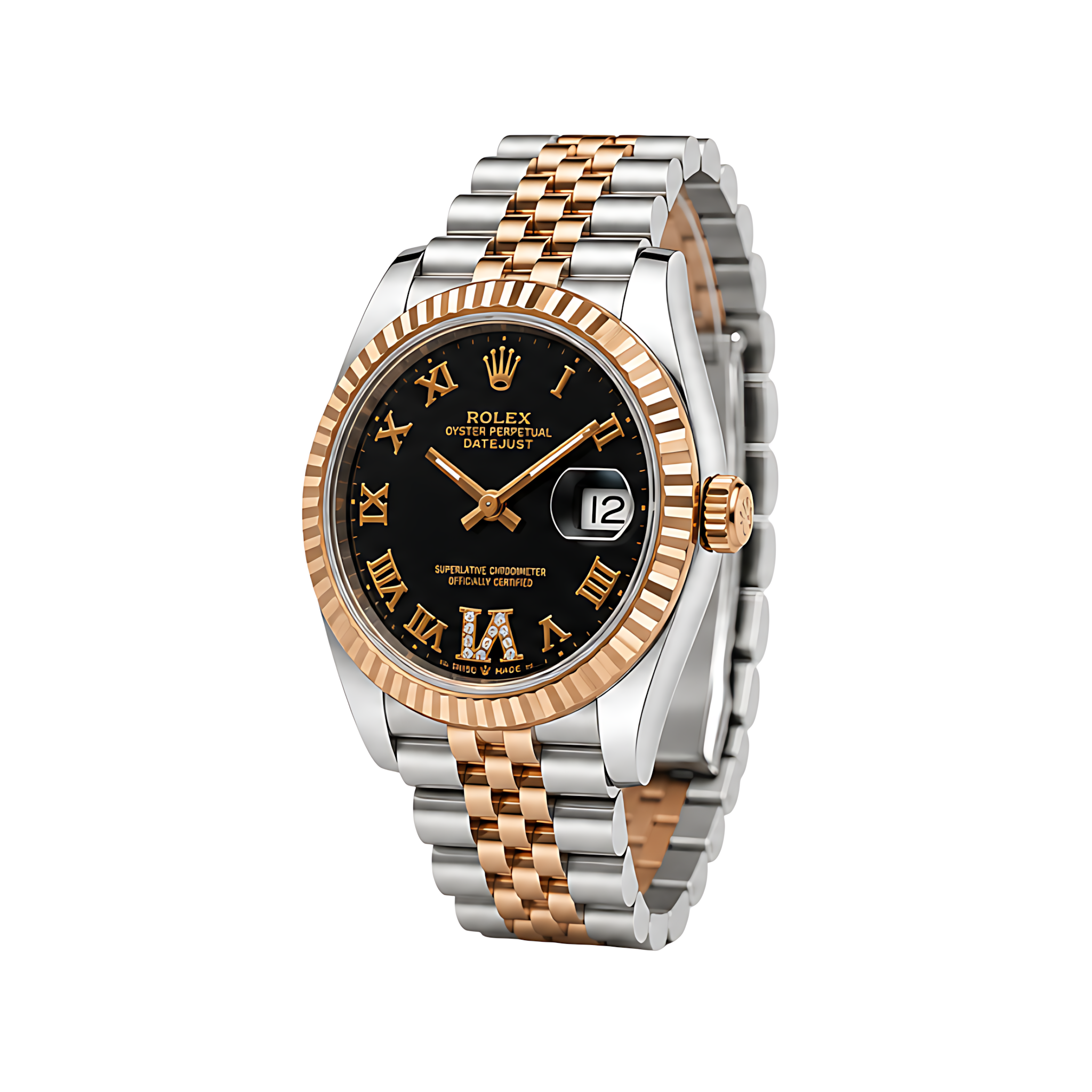 Rolex Datejust Black Diamond Dial Silver Watch – Black & Silver & Diamond