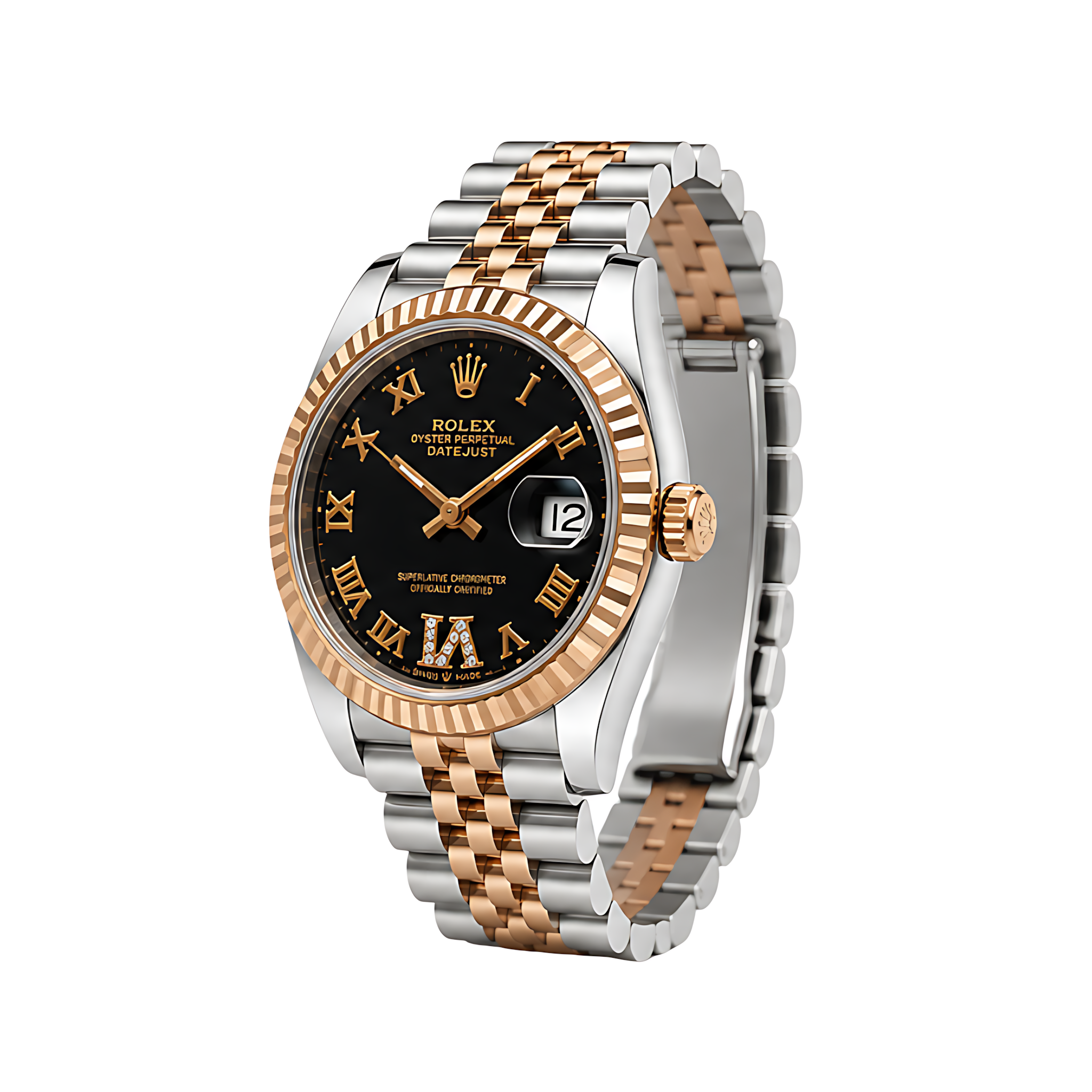 Rolex Datejust Black Diamond Dial Silver Watch – Black & Silver & Diamond