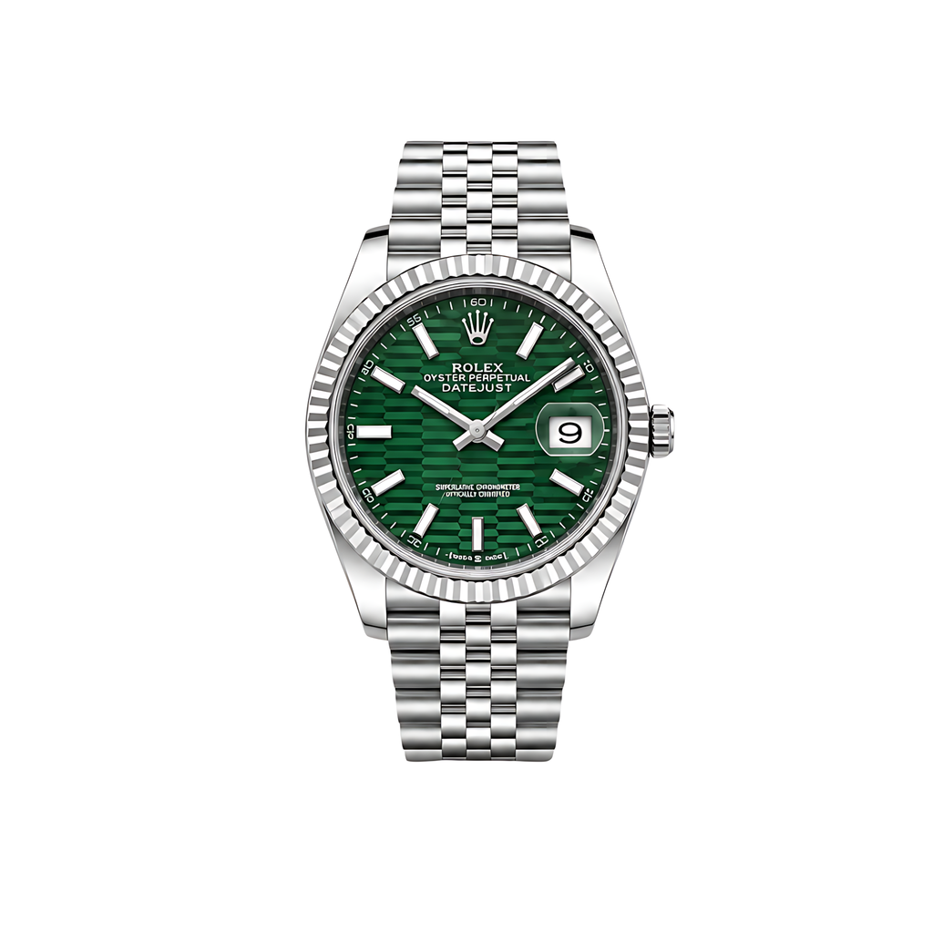Rolex Datejust Mint Green Waffle Dial Silver Watch – Silver & Green & Waffle