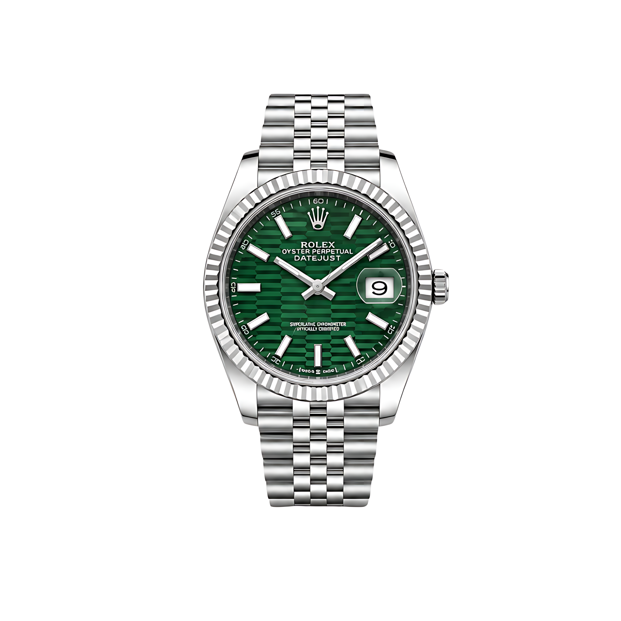 Rolex Datejust Mint Green Waffle Dial Silver Watch – Silver & Green & Waffle