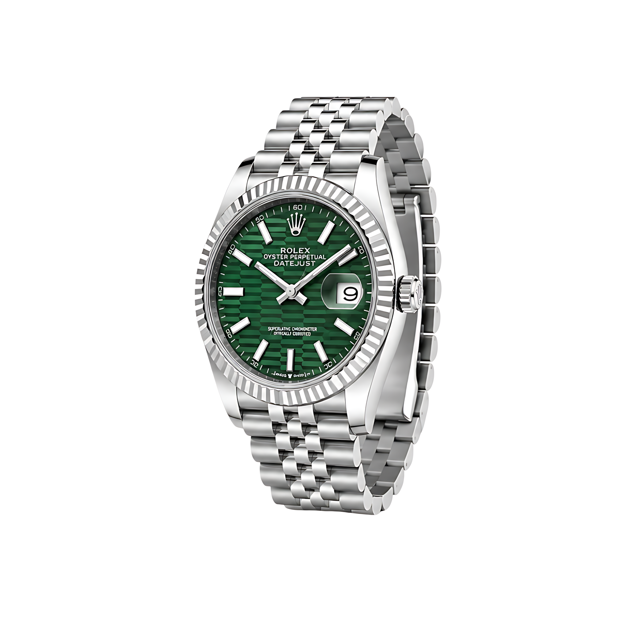 Rolex Datejust Mint Green Waffle Dial Silver Watch – Silver & Green & Waffle