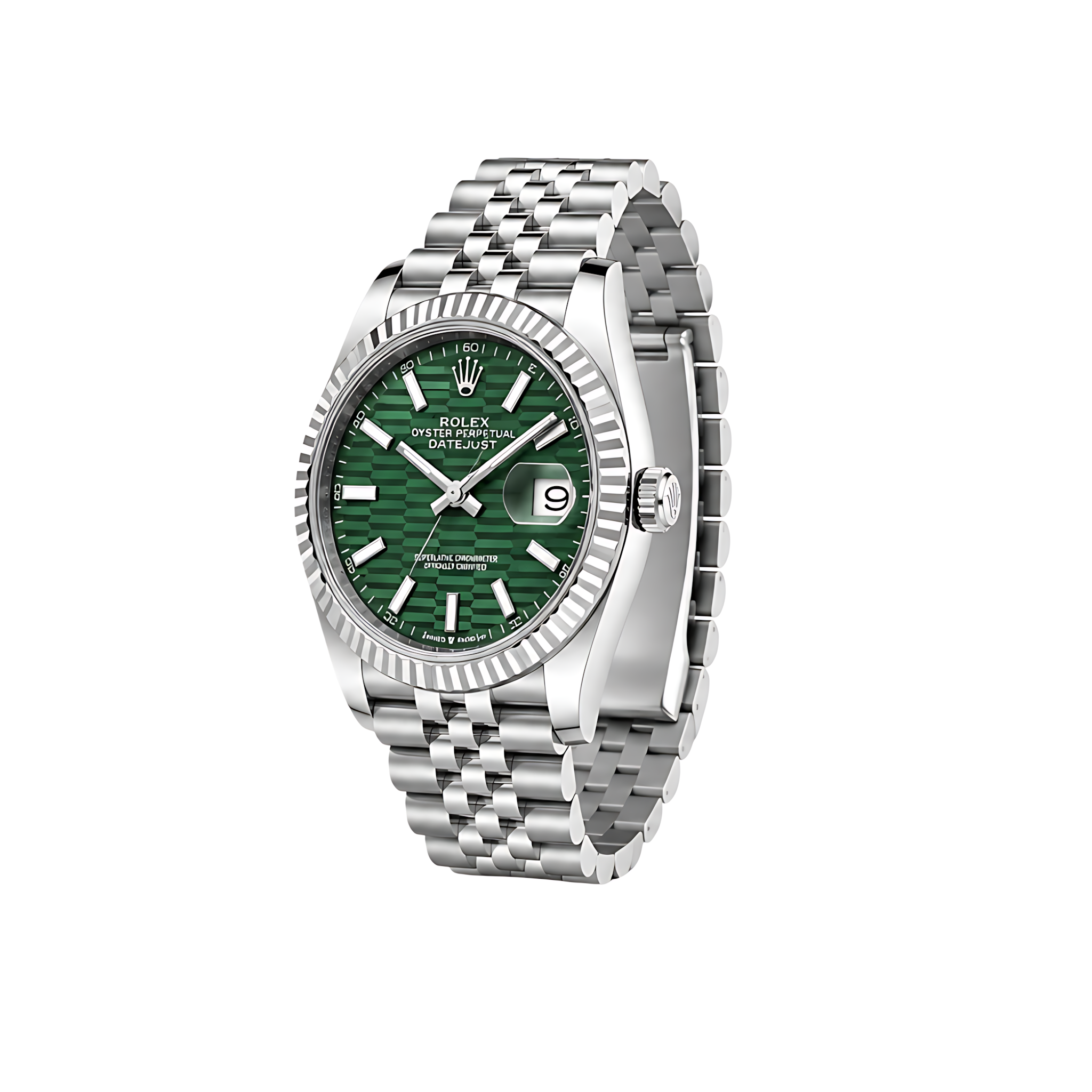 Rolex Datejust Mint Green Waffle Dial Silver Watch – Silver & Green & Waffle