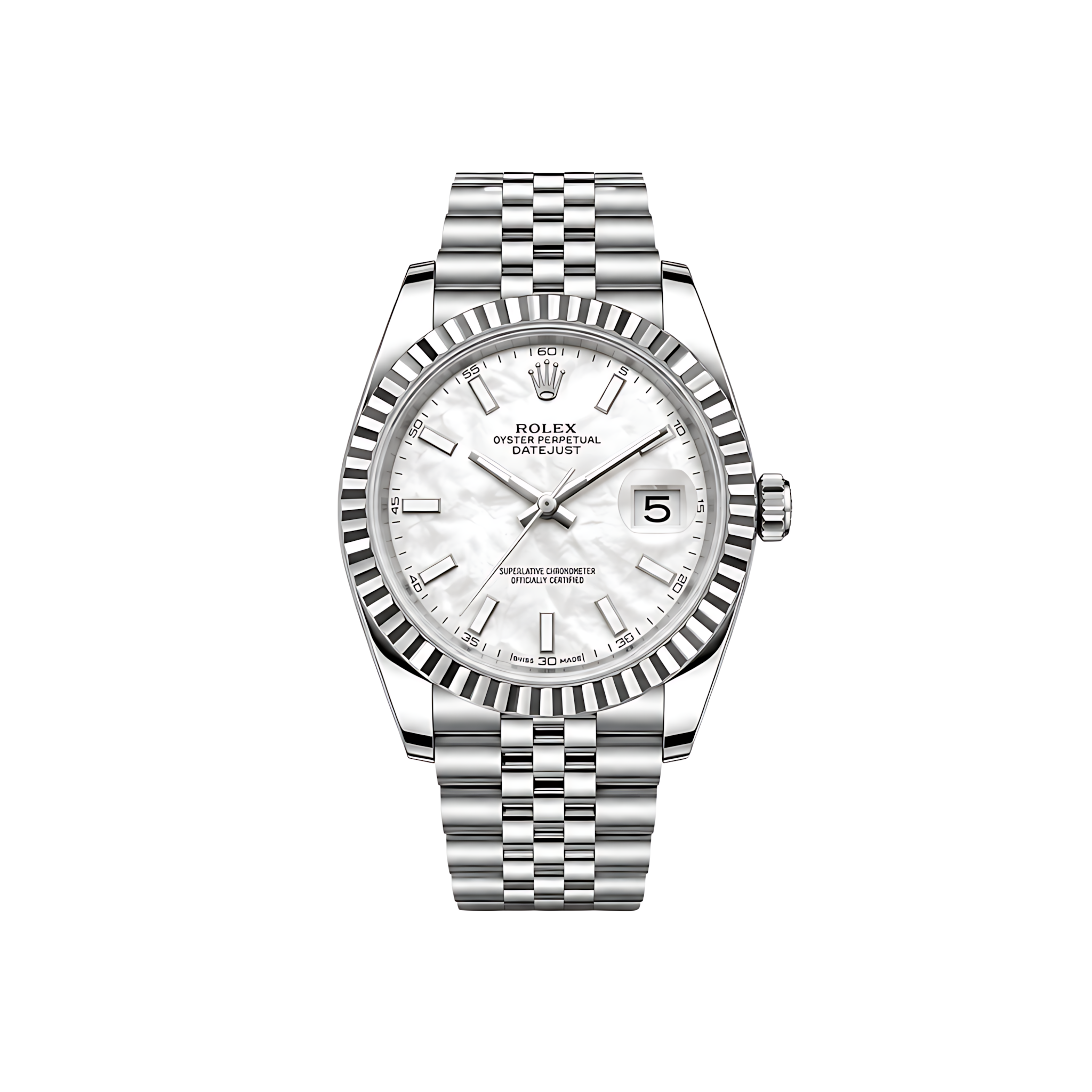 Rolex Datejust Mint White Dial Silver Watch – White & Silver & Dial