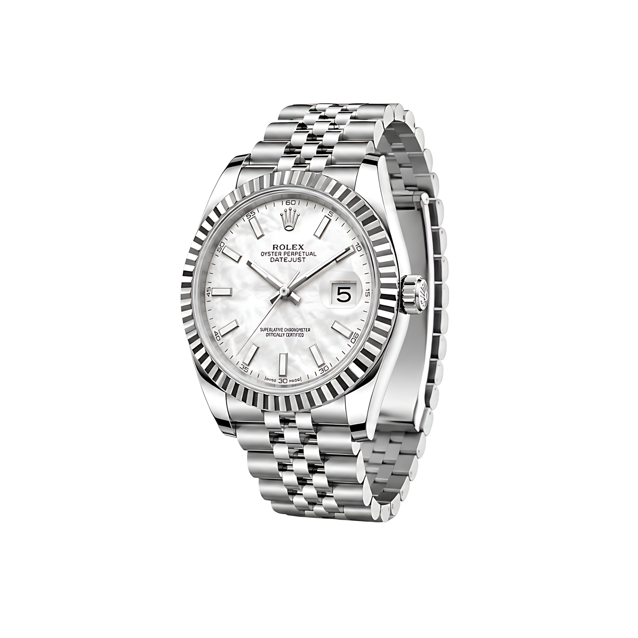 Rolex Datejust Mint White Dial Silver Watch – White & Silver & Dial