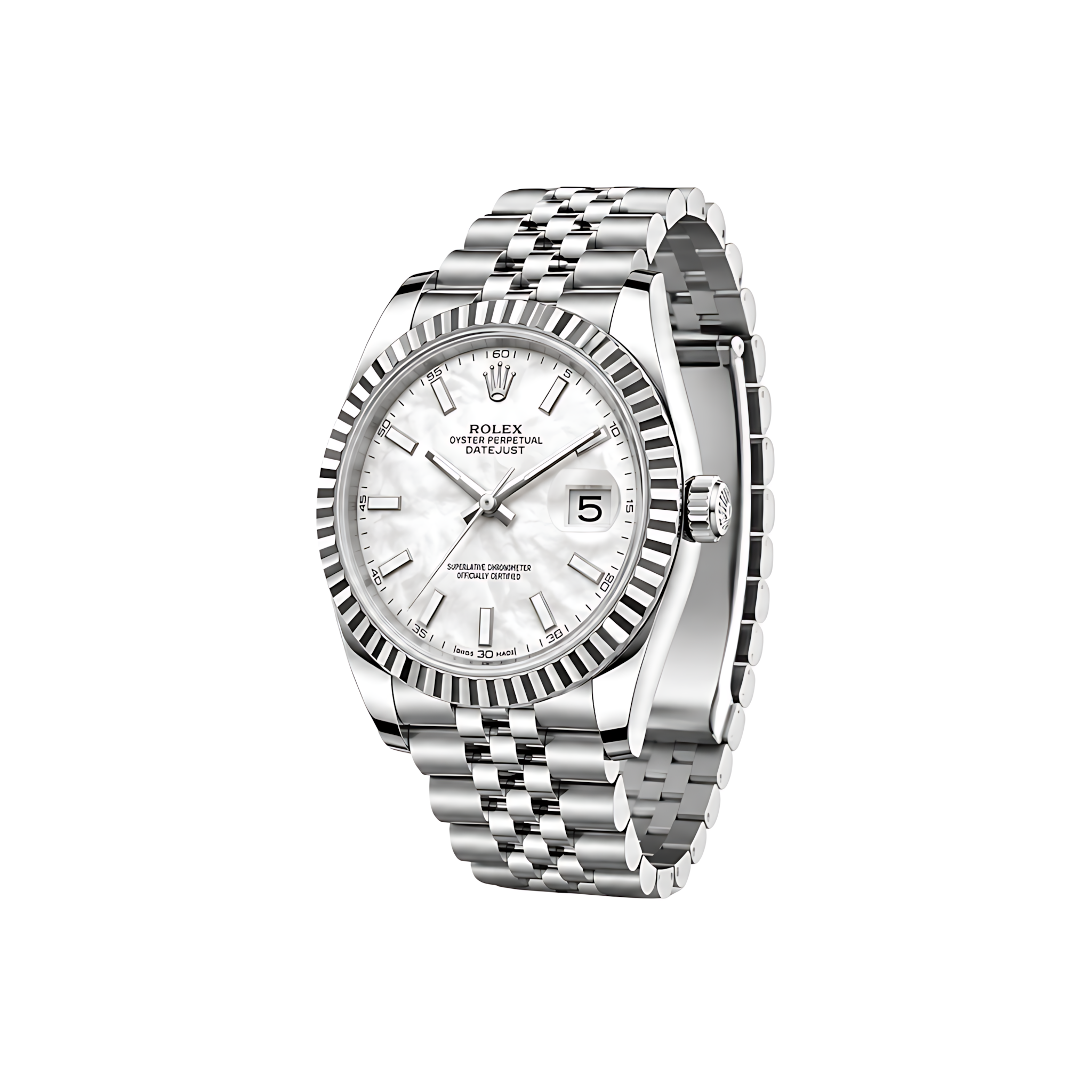 Rolex Datejust Mint White Dial Silver Watch – White & Silver & Dial