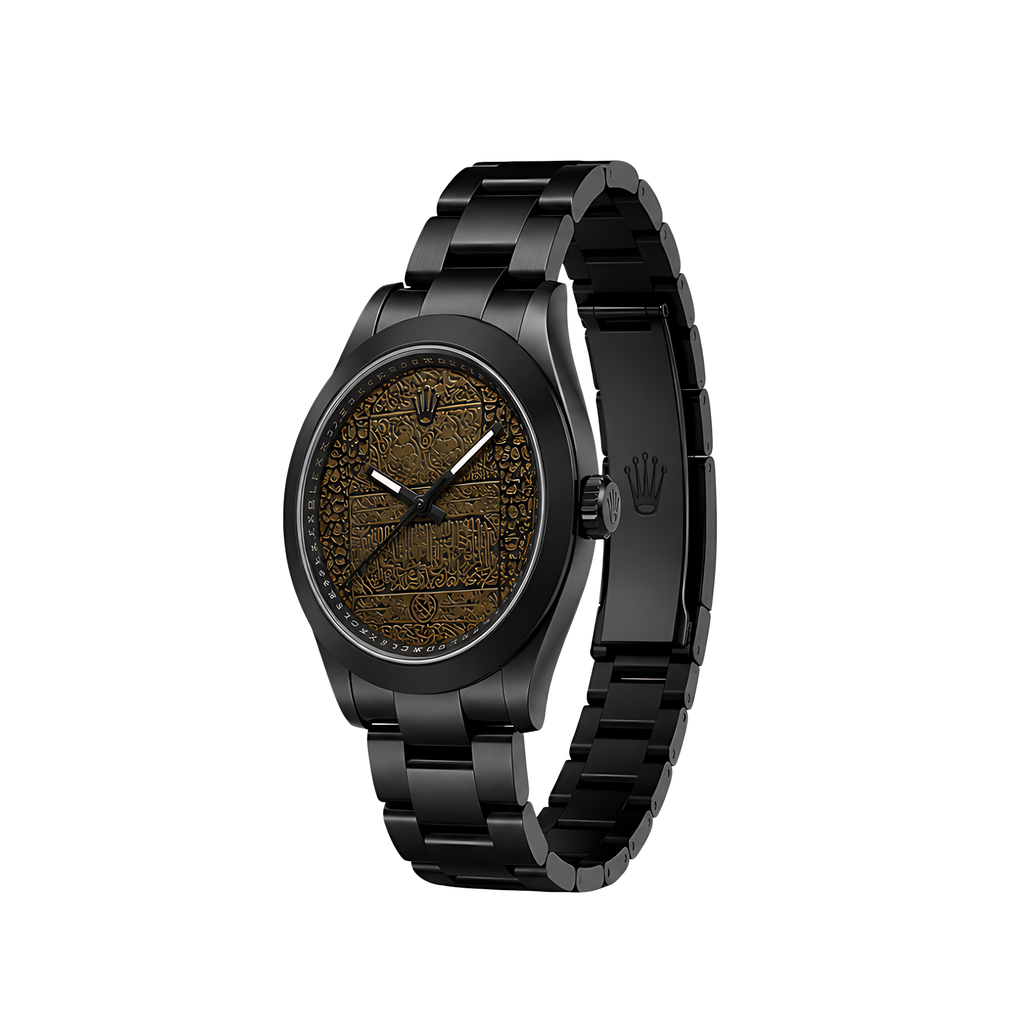 Rolex Milgauss Arabic Gold Dial Matte Black Watch – Black & Gold & Matte Black