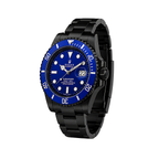 Rolex Submariner Date Blue Dial Blue Bezel Black Watch