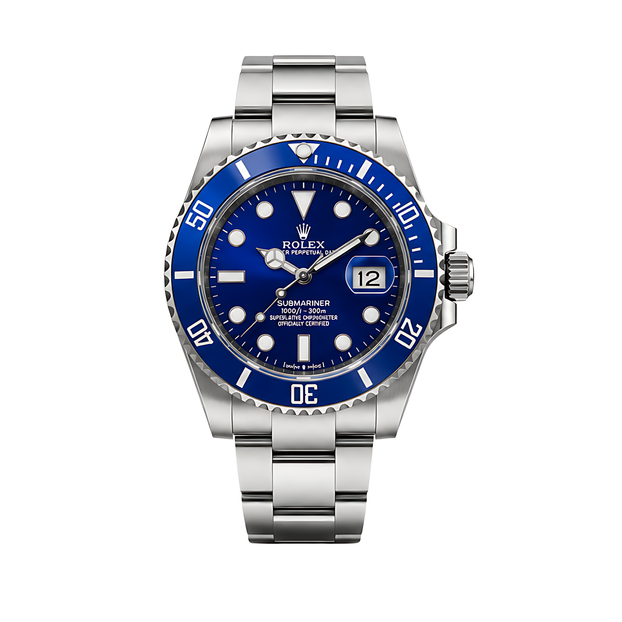 Rolex Submariner Date Blue Dial Silver Watch – Silver & Blue & Dial