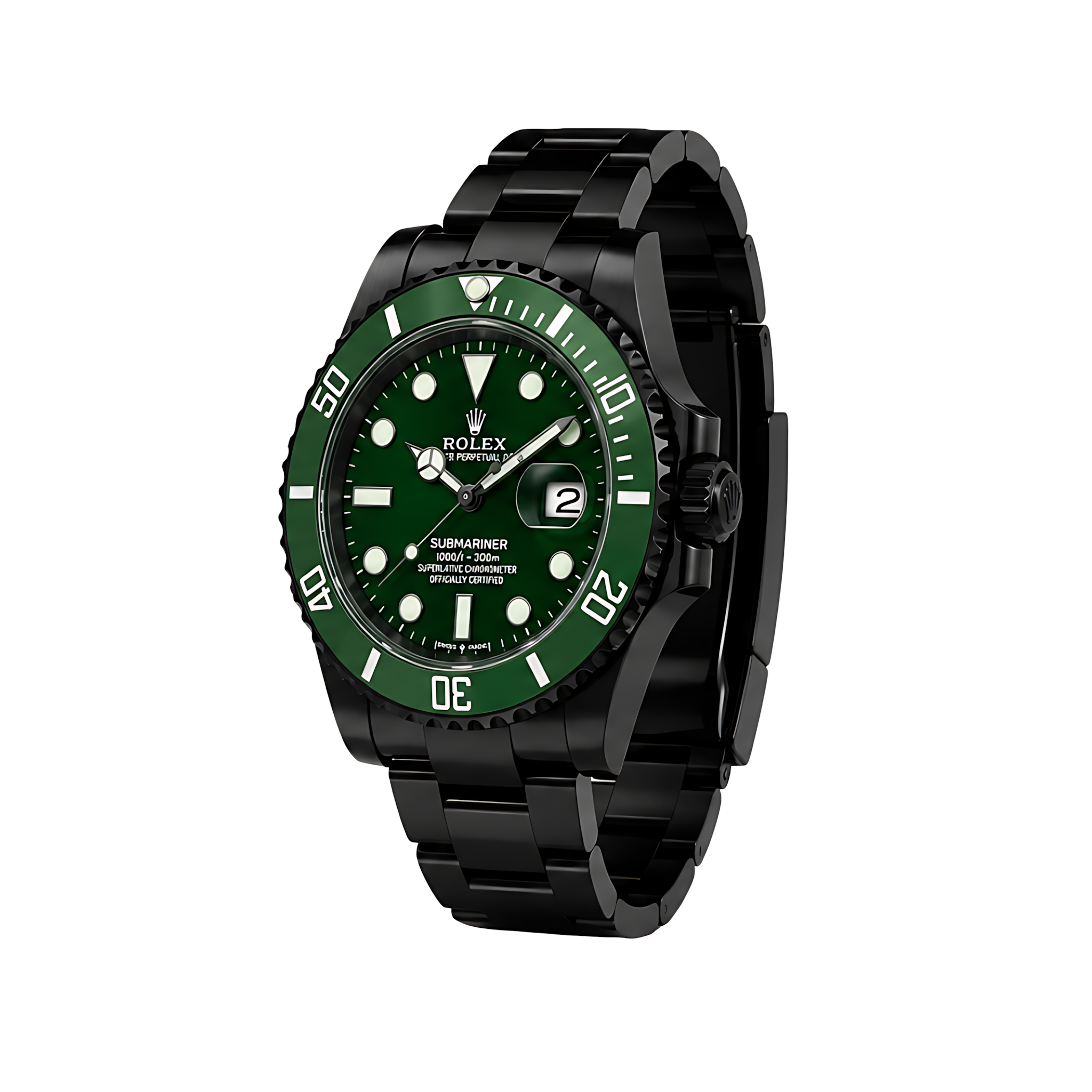 Rolex Submariner Date Green Dial Green Bezel Black Watch