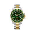Rolex Submariner Date Green Dial Green Gold Bezel Gold Silver Watch