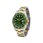 Rolex Submariner Date Green Dial Green Gold Bezel Gold Silver Watch