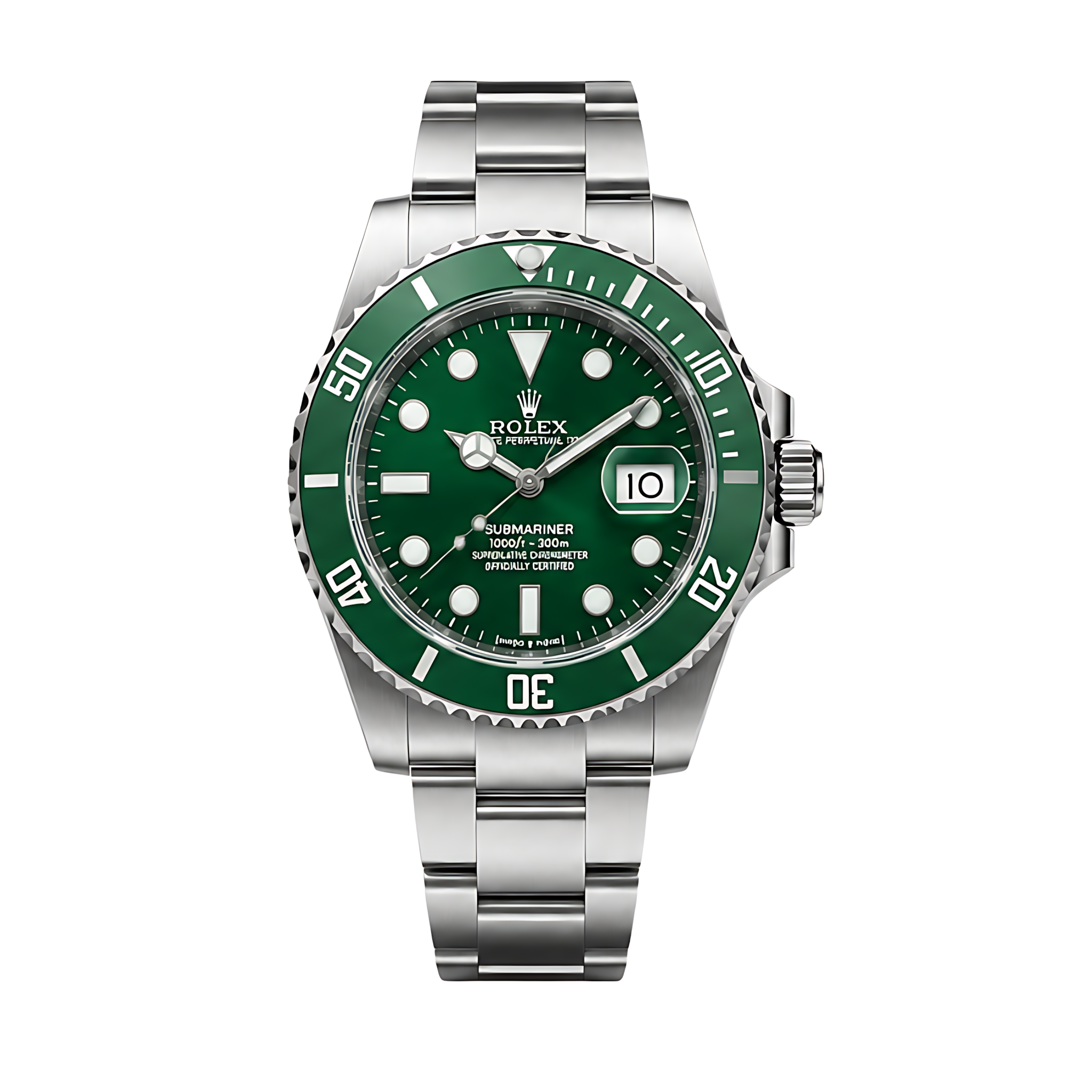 Rolex Submariner Date Green Dial Silver Watch – Silver & Green & Dial