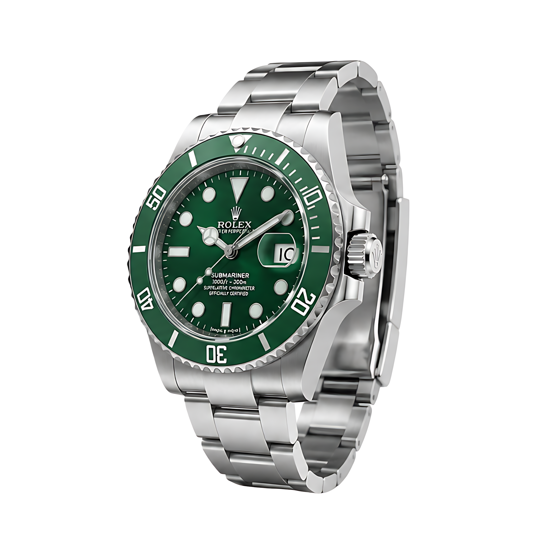 Rolex Submariner Date Green Dial Silver Watch – Silver & Green & Dial