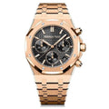 Audemars Piguet Royal Oak Selfwinding Chronograph Pink Gold Black Dial Watch