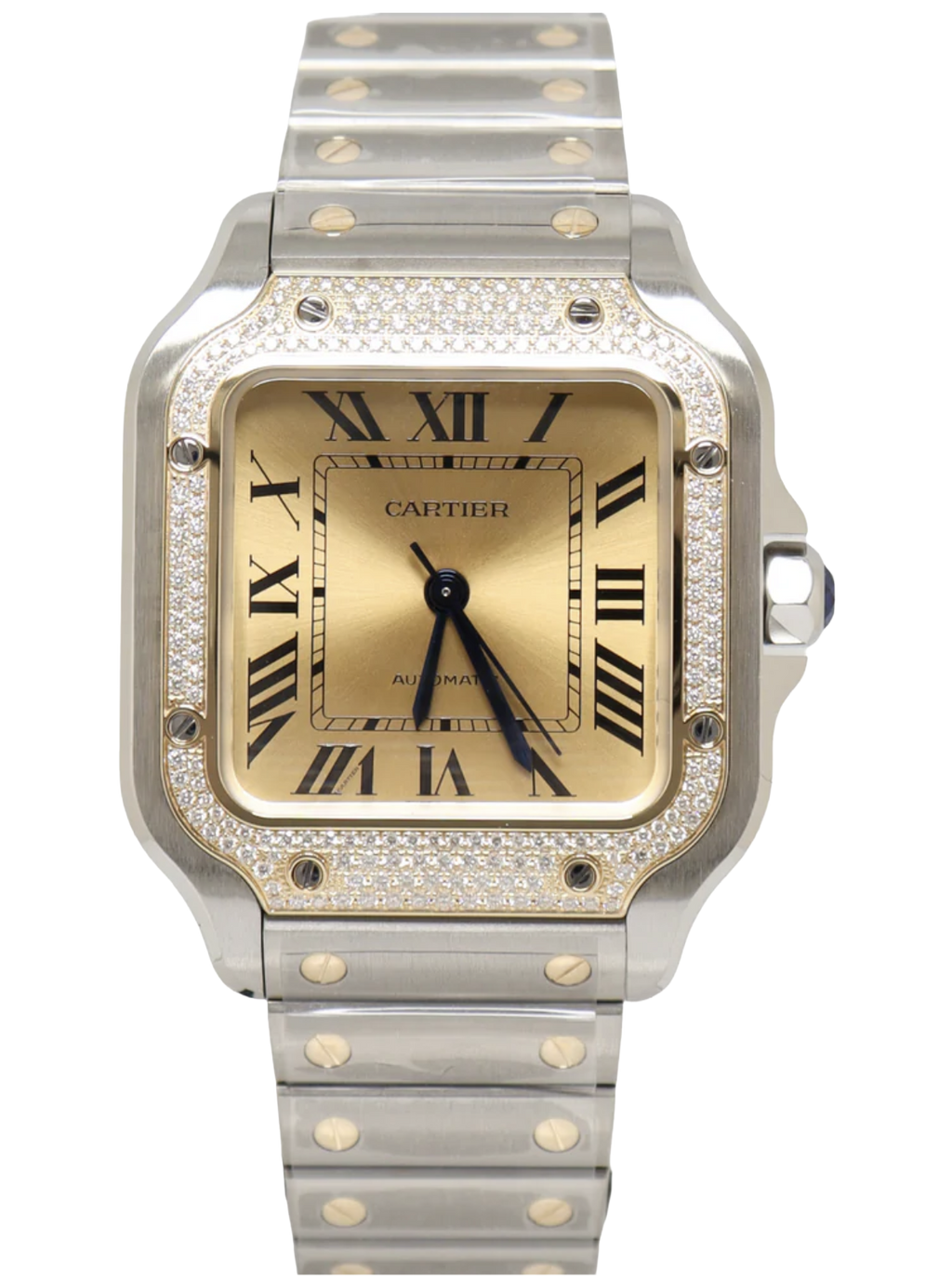 Cartier Santos de Two-Tone Yellow Dial Watch – Yellow & Dial