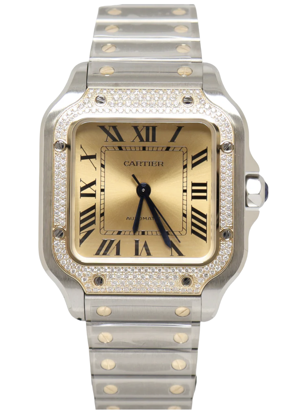 Cartier Santos de Two-Tone Yellow Dial Watch – Yellow & Dial