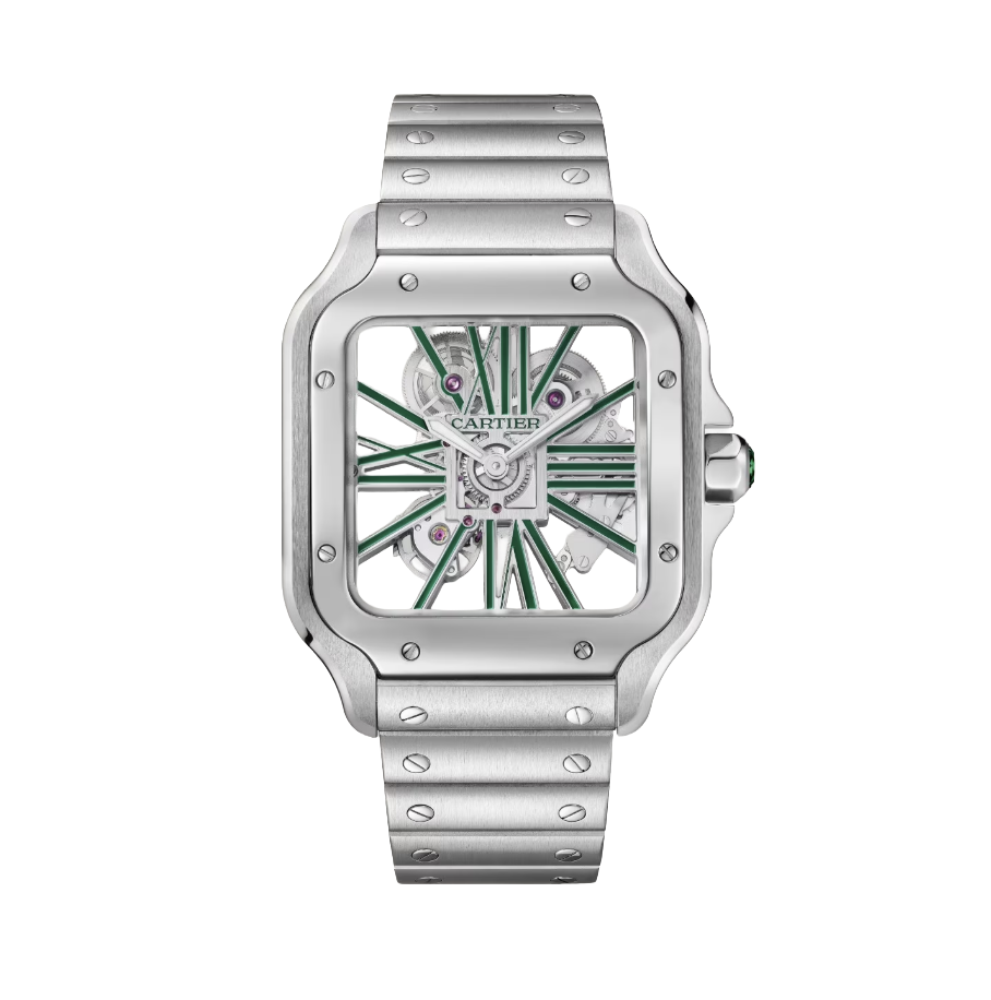 Cartier Santos de Skeleton Green Watch – Green & Skeleton