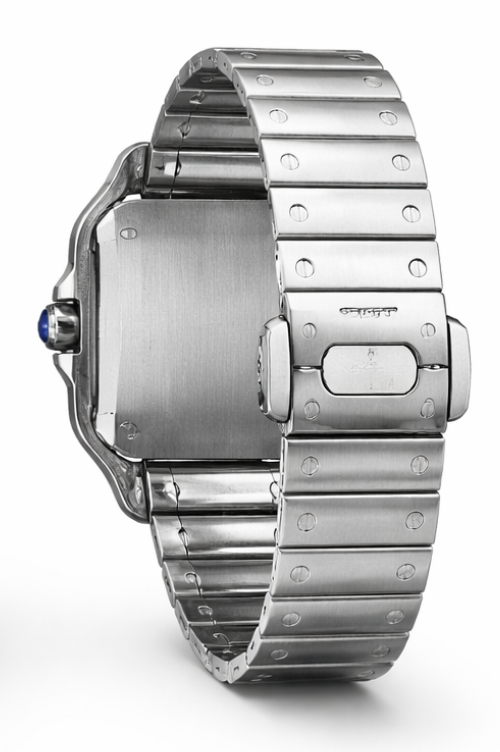 Cartier Santos de Steel Blue Dial Watch – Blue & Dial