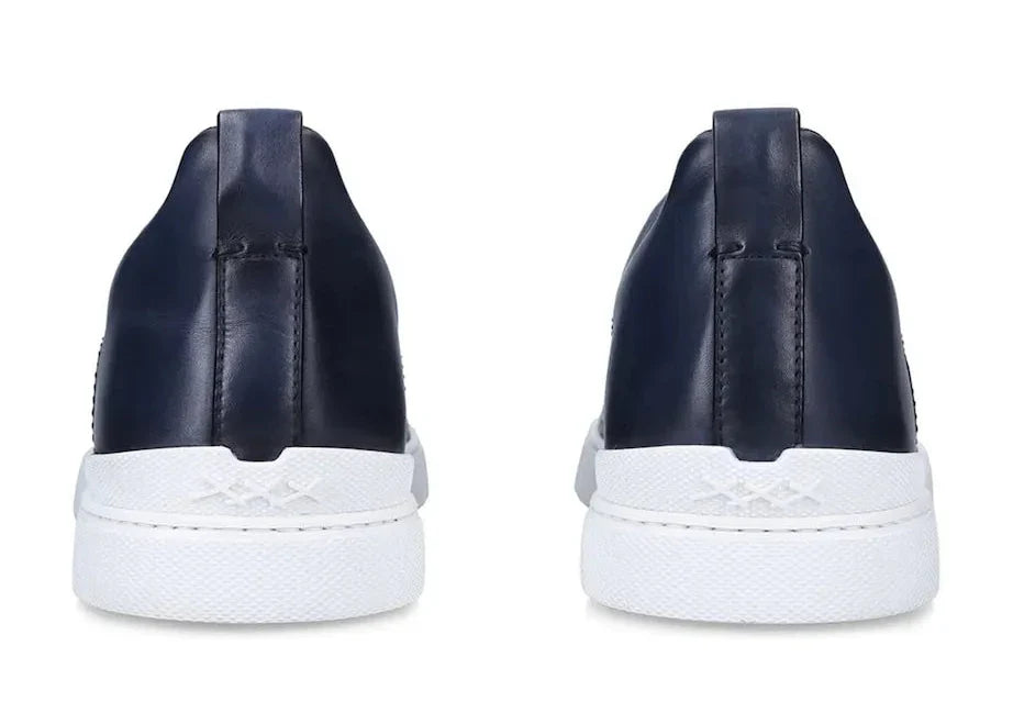 Zegna Triple Stitch Navy Blue Sneaker – Men’s Edition
