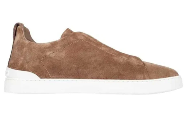 Zegna Triple Stitch Brown & Tobacco Sneaker – Men’s Edition