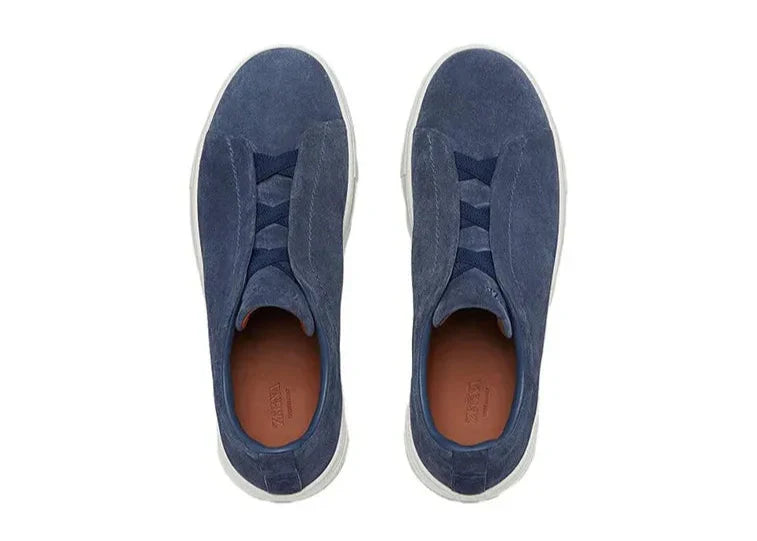 Zegna Triple Stitch Blue Sneaker – Men’s Edition