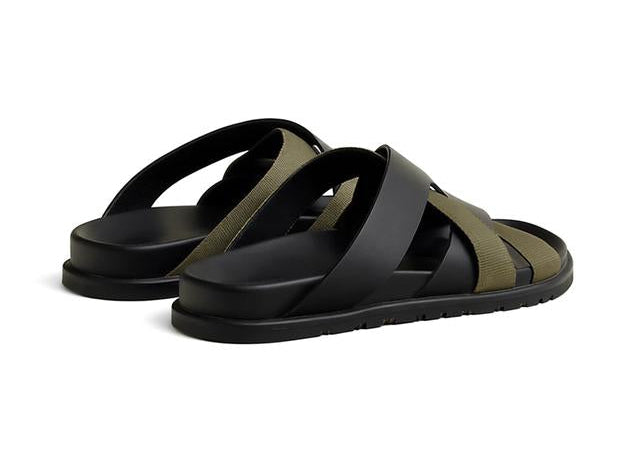 Hermès Kazimir Black & Tundra Green Sandal – Men’s Edition