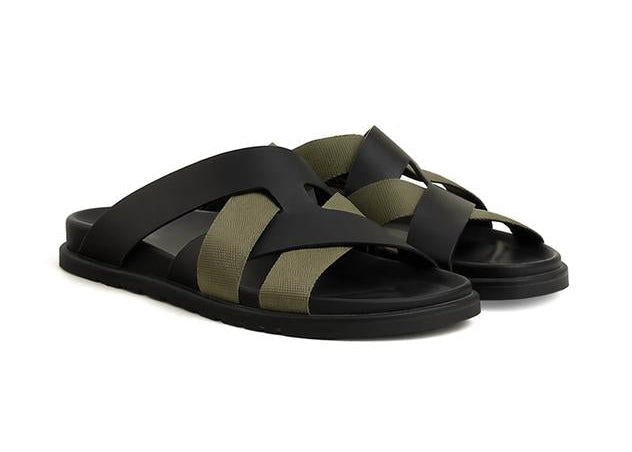 Hermès Kazimir Black & Tundra Green Sandal – Men’s Edition