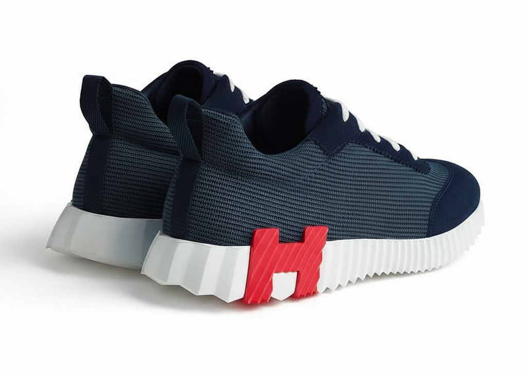 Hermès Bouncing Navy Blue Sneaker – Men’s Edition