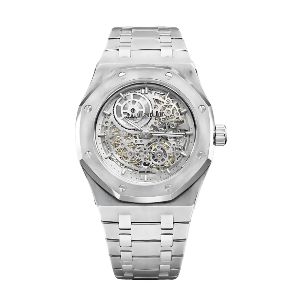 Audemars Piguet Royal Oak Jumbo Extra-Thin Openworked Silver Watch