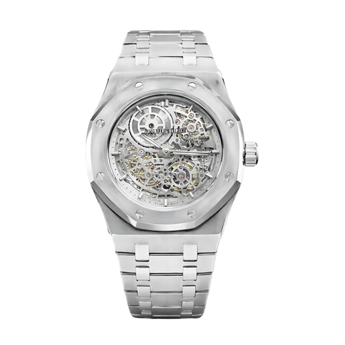 Audemars Piguet Royal Oak Jumbo Extra-Thin Openworked Silver Watch