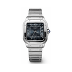Cartier Santos de Steel Blue Dial Watch – Blue & Dial