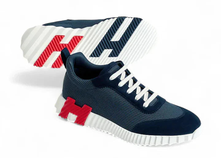 Hermès Bouncing Navy Blue Sneaker – Men’s Edition