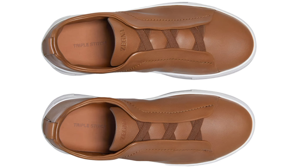 Zegna Triple Stitch Beige Sneaker – Men’s Edition